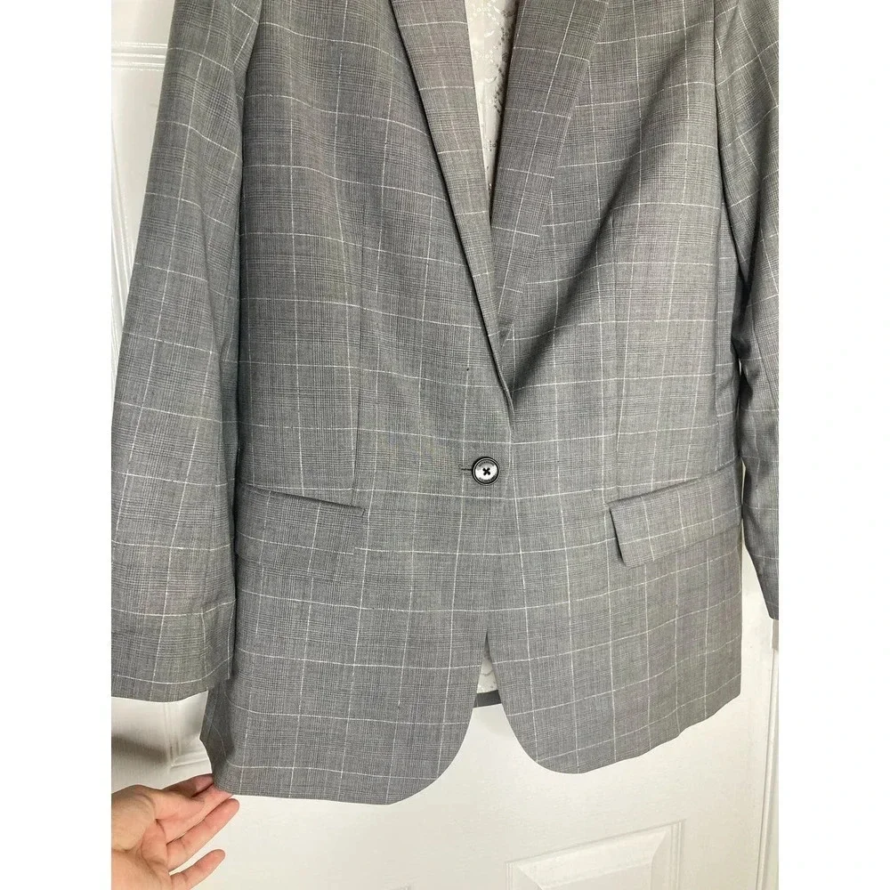 Zadig & Voltaire Viva Check virgin wool Blazer sz 10